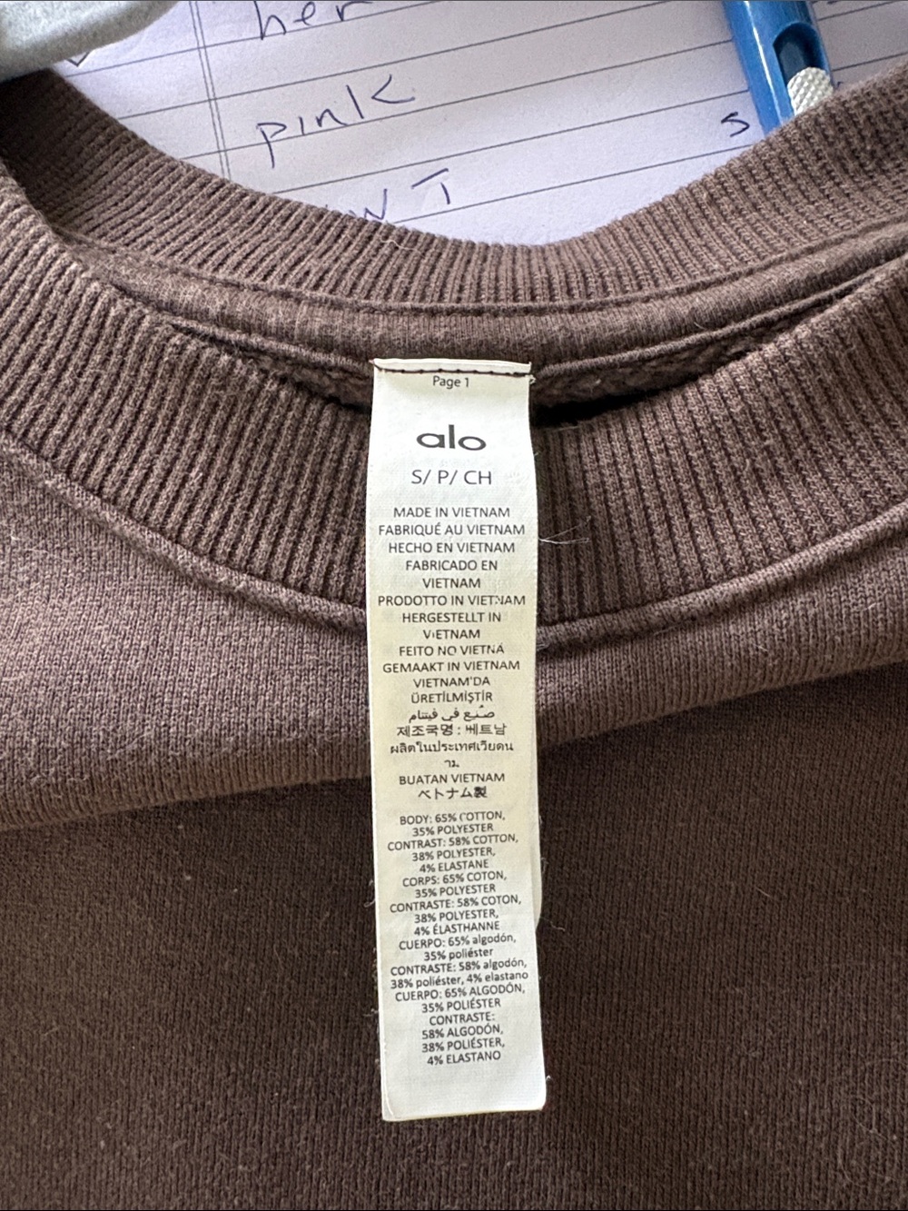 ALO Yoga Expresso Crewneck Sweatshirt with Silver Logo - Picture 2 of 5